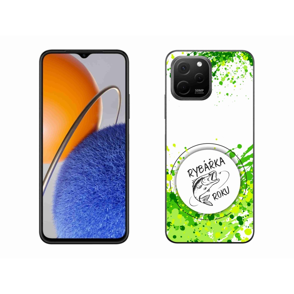 Gélový kryt mmCase na Huawei Nova Y61 - rybárka roku biele pozadie