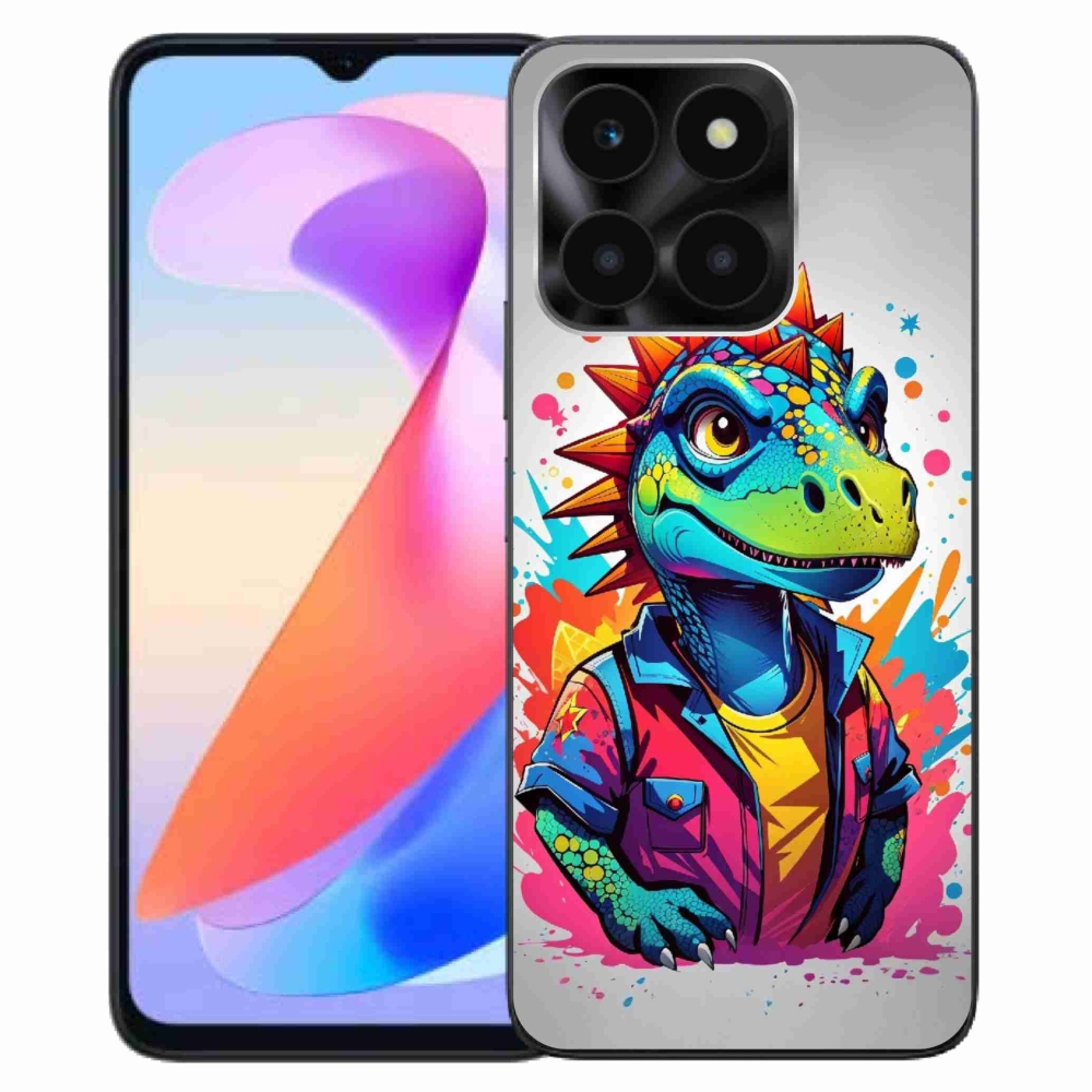 Gélový kryt mmCase na Honor X6a - farebný dinosaurus