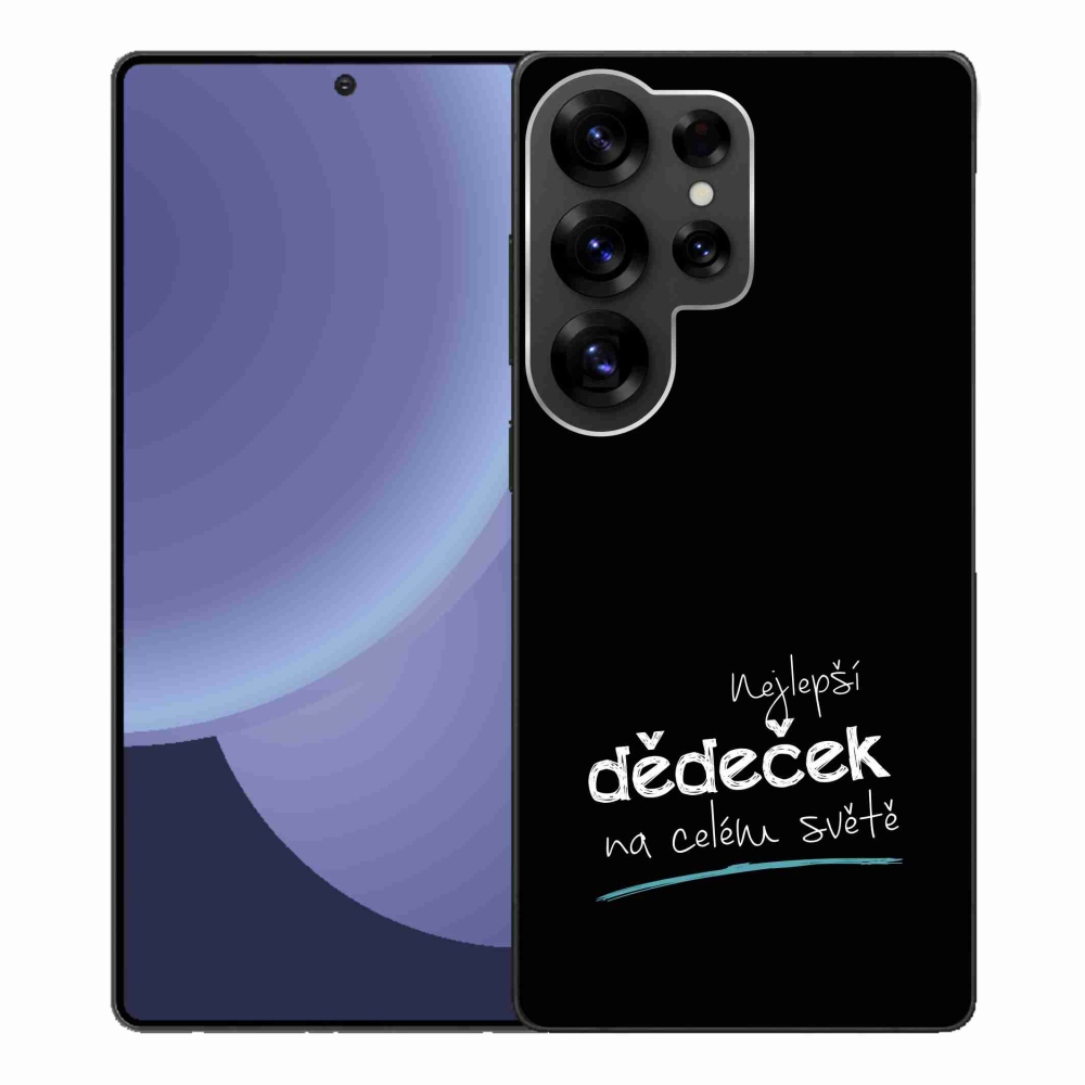Gélový kryt mmCase na Samsung Galaxy S25 Ultra - najlepší dedko 3 čierne pozadie