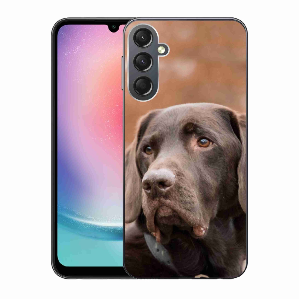 Gélový obal mmCase na Samsung Galaxy A24 - hnedý labrador