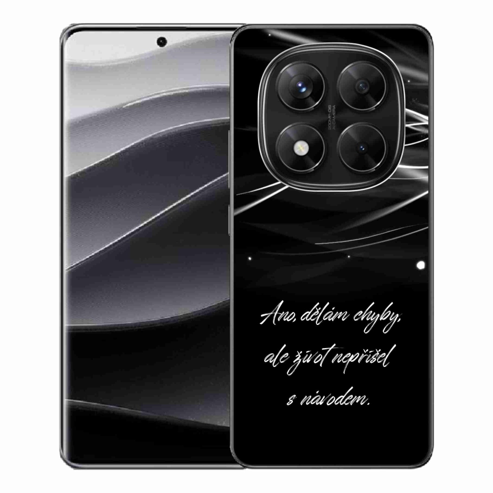 Gélový kryt mmCase na Xiaomi Redmi Note 14 Pro 5G/Poco X7 5G - citát čierne pozadie