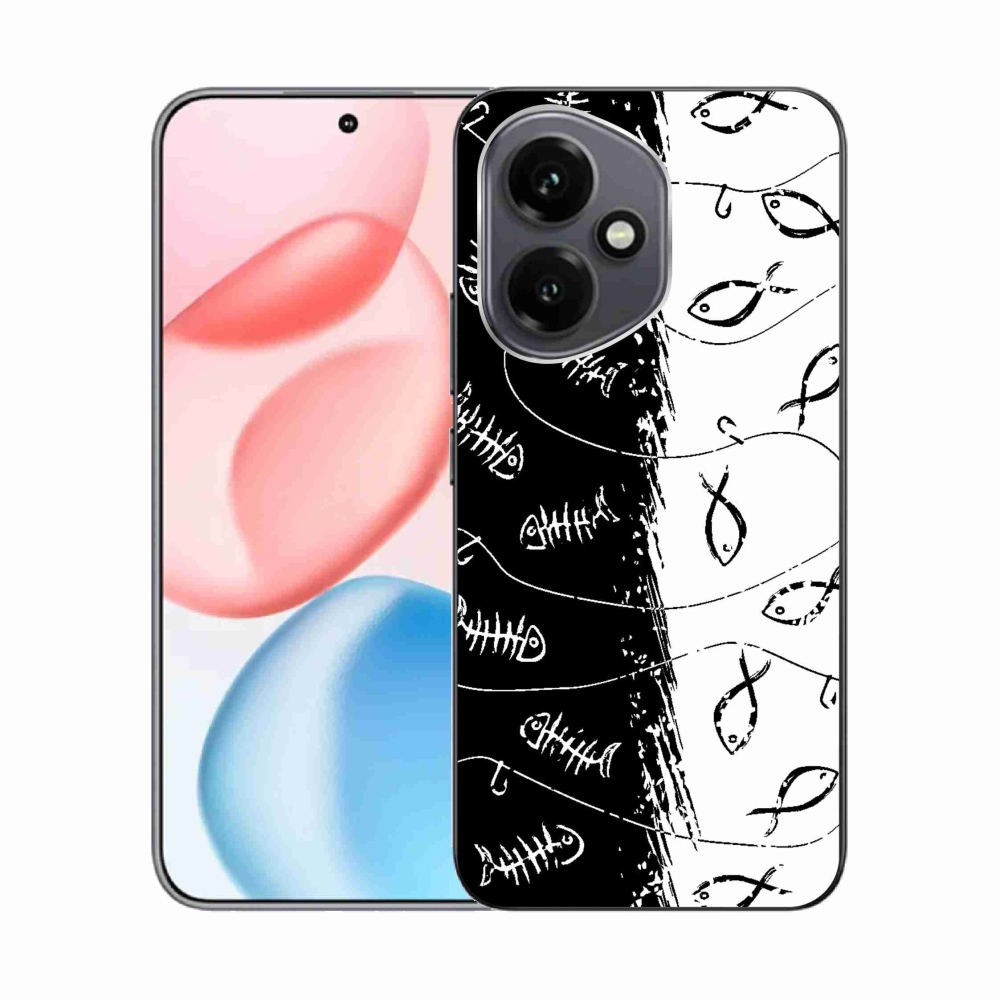 Gélový kryt mmCase na Honor 400 - kostry a rybky