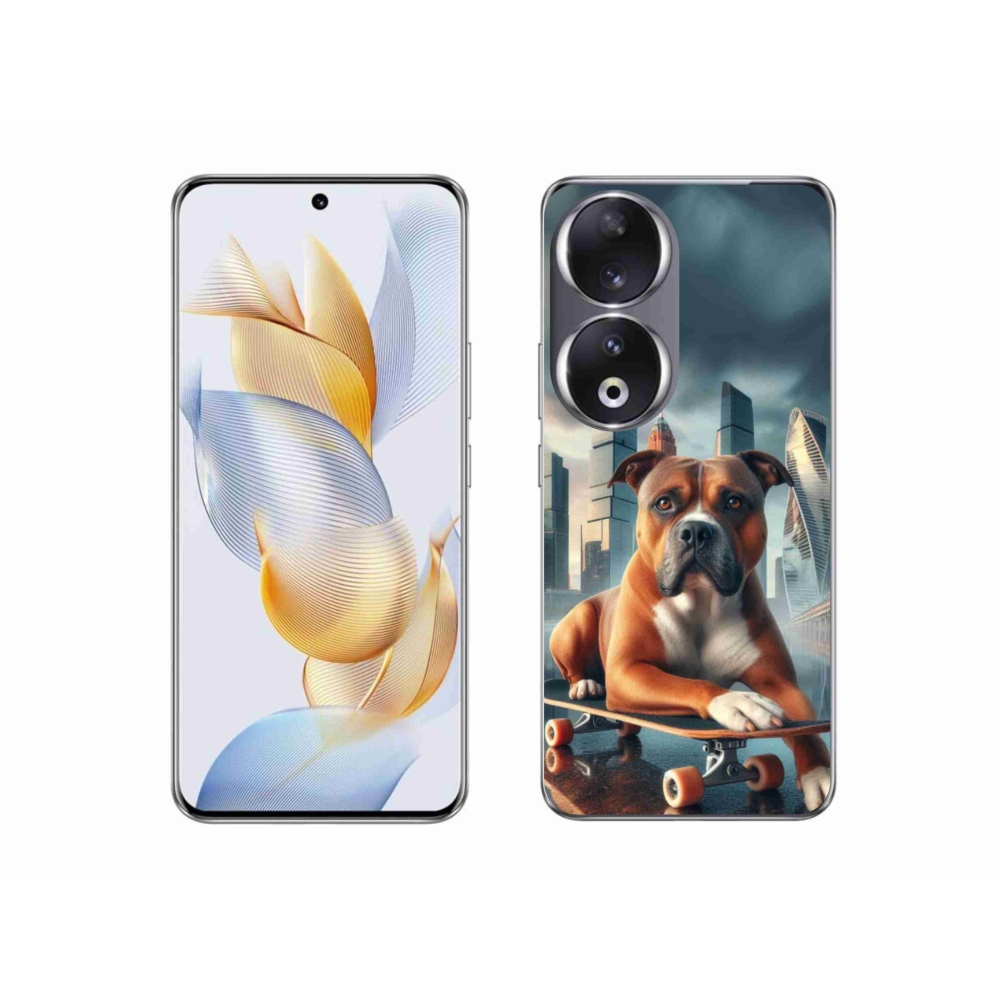 Gélový kryt mmCase na Honor 90 - pes na skateboarde