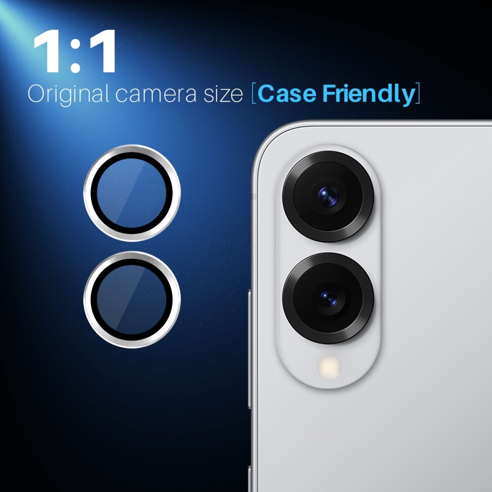 NORTHJO sklo šošovky fotoaparátu na Samsung Galaxy S25 Edge (samostatné sklá) - strieborné