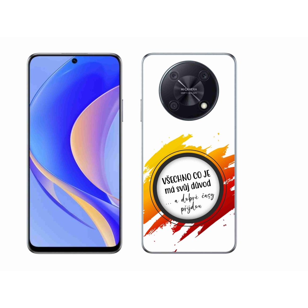 Gélový kryt mmCase na Huawei Nova Y90 - citát 3 biele pozadie