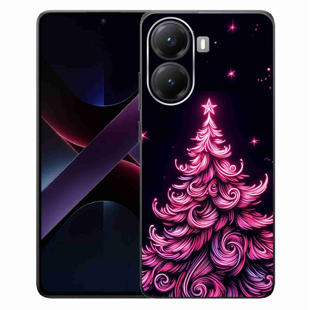 Gélový kryt mmCase na Xiaomi Poco X7 Pro 5G - neónový vianočný stromček 2