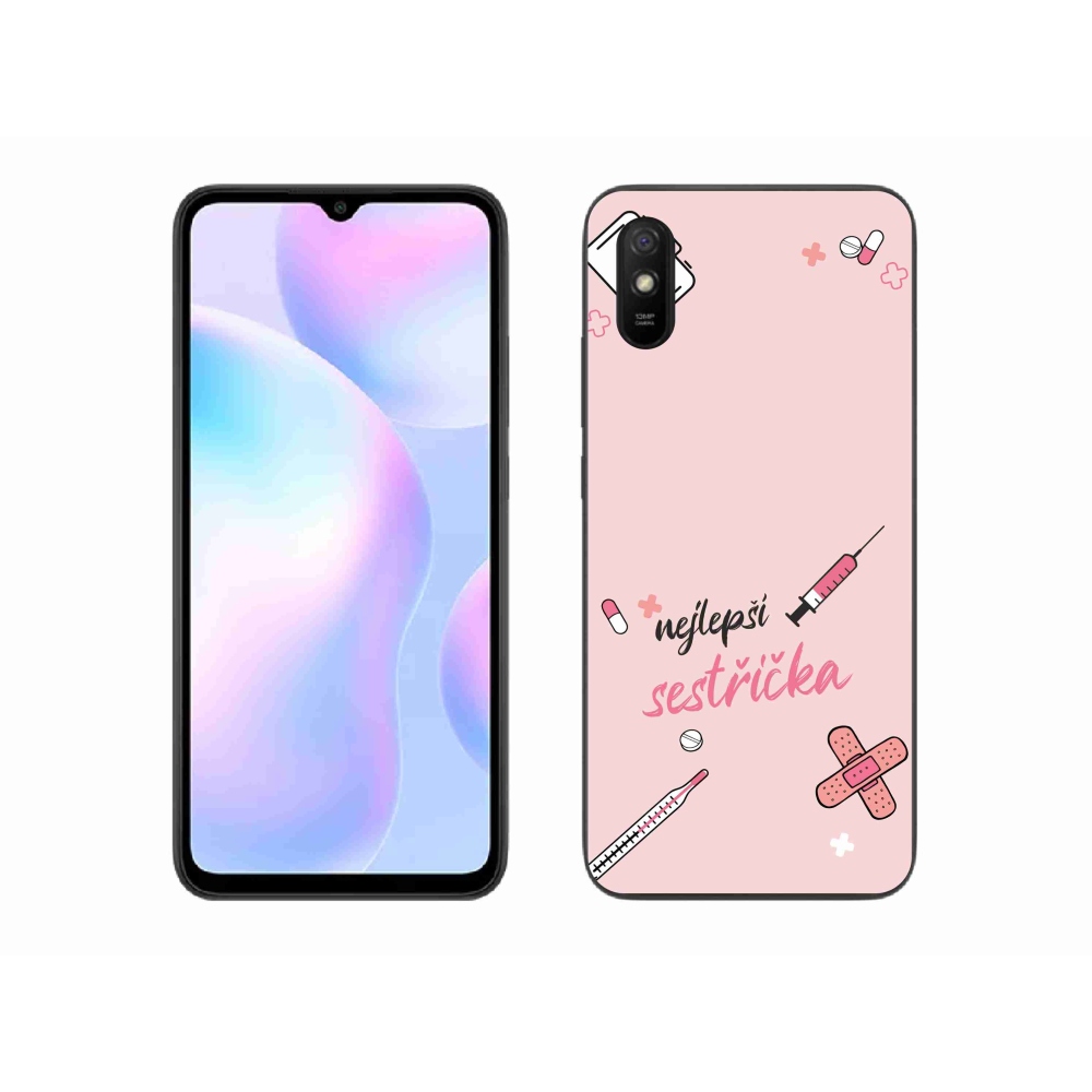 Gélový kryt mmCase na Xiaomi Redmi 9AT - najlepšia sestrička ružové pozadie