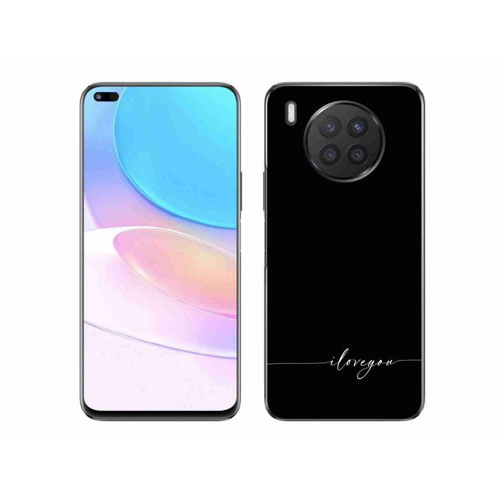 Gélový kryt mmCase na Huawei Nova 8i - I love you čierne pozadie