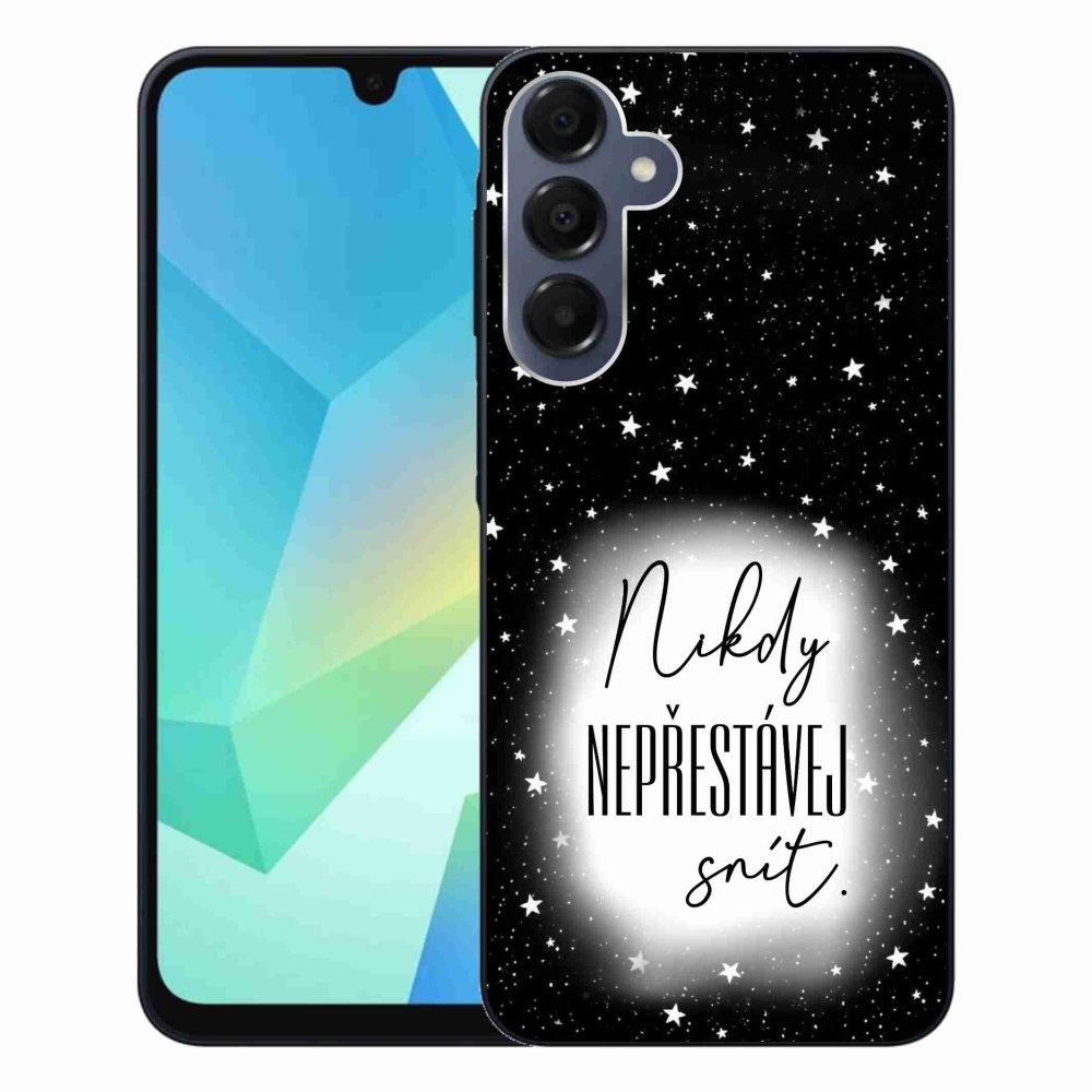 Gélový kryt mmCase na Samsung Galaxy A16 4G/5G - citát 1 bieločierne pozadie