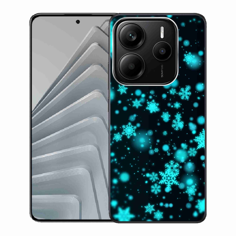 Gélový kryt mmCase na Xiaomi Redmi Note 14 5G - snehové vločky 1
