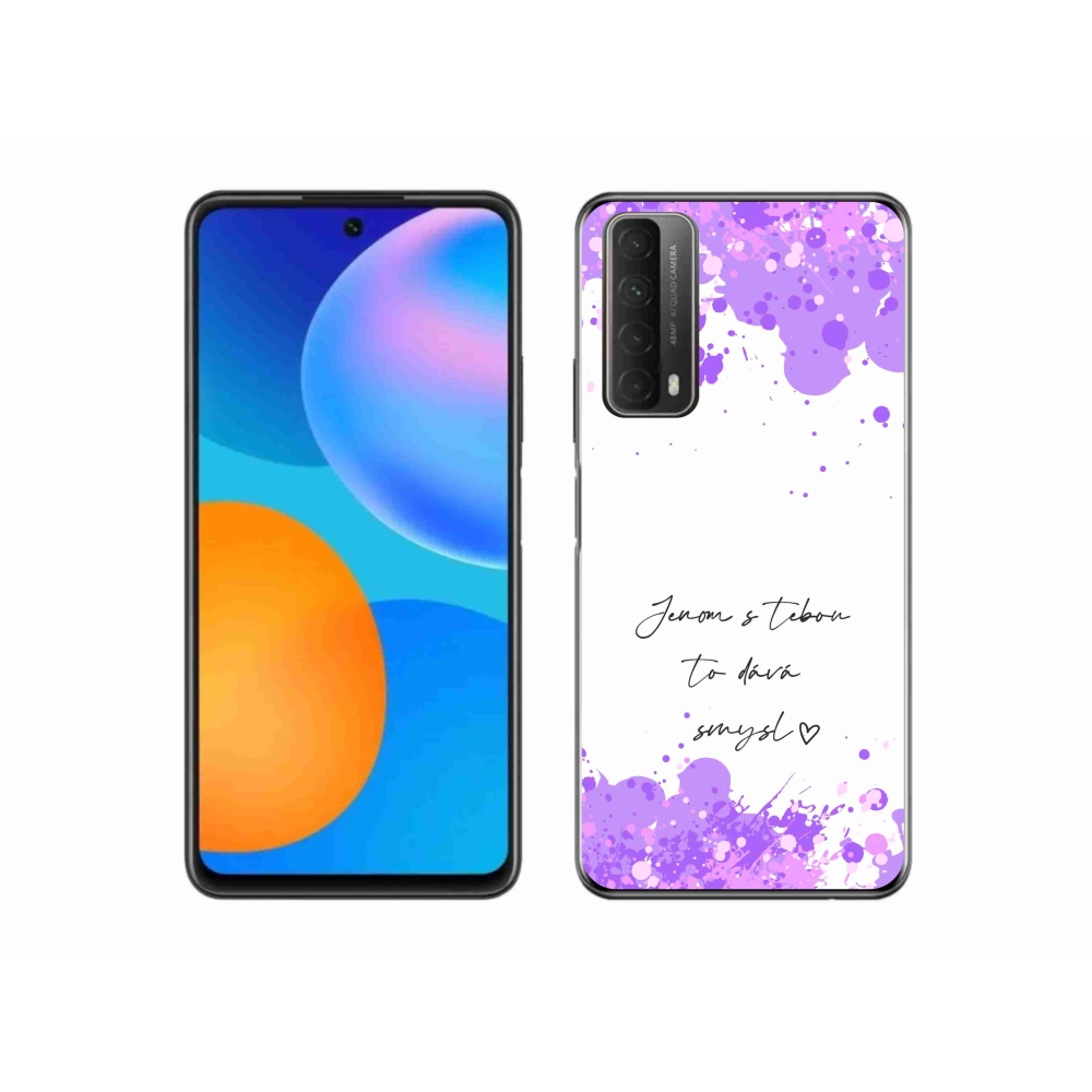 Gélový kryt mmCase na Huawei P Smart (2021) - zamilovaný text biele pozadie