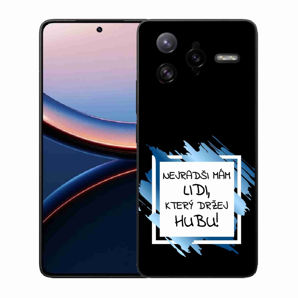 Gélový kryt mmCase na Xiaomi Poco F7 Ultra - vtipný text 7 bieločierne pozadie