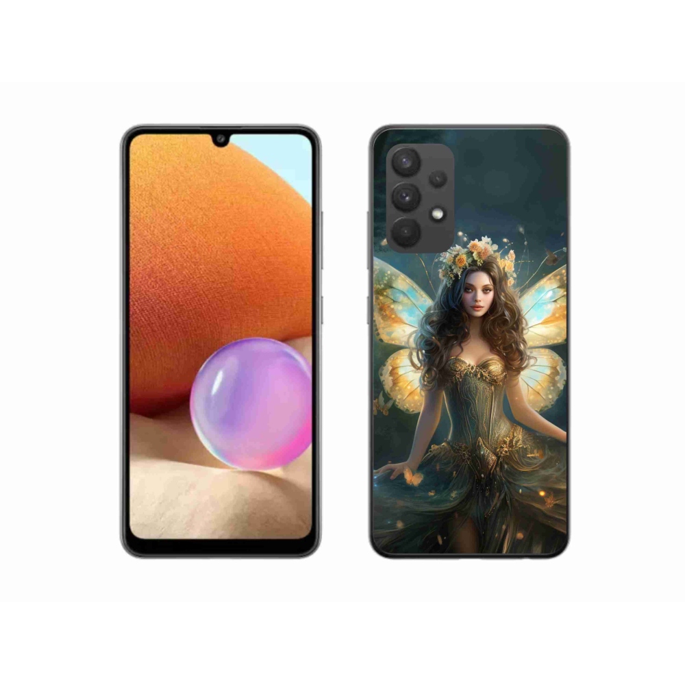 Gélový kryt mmCase na Samsung Galaxy A32 4G - motýlia žena