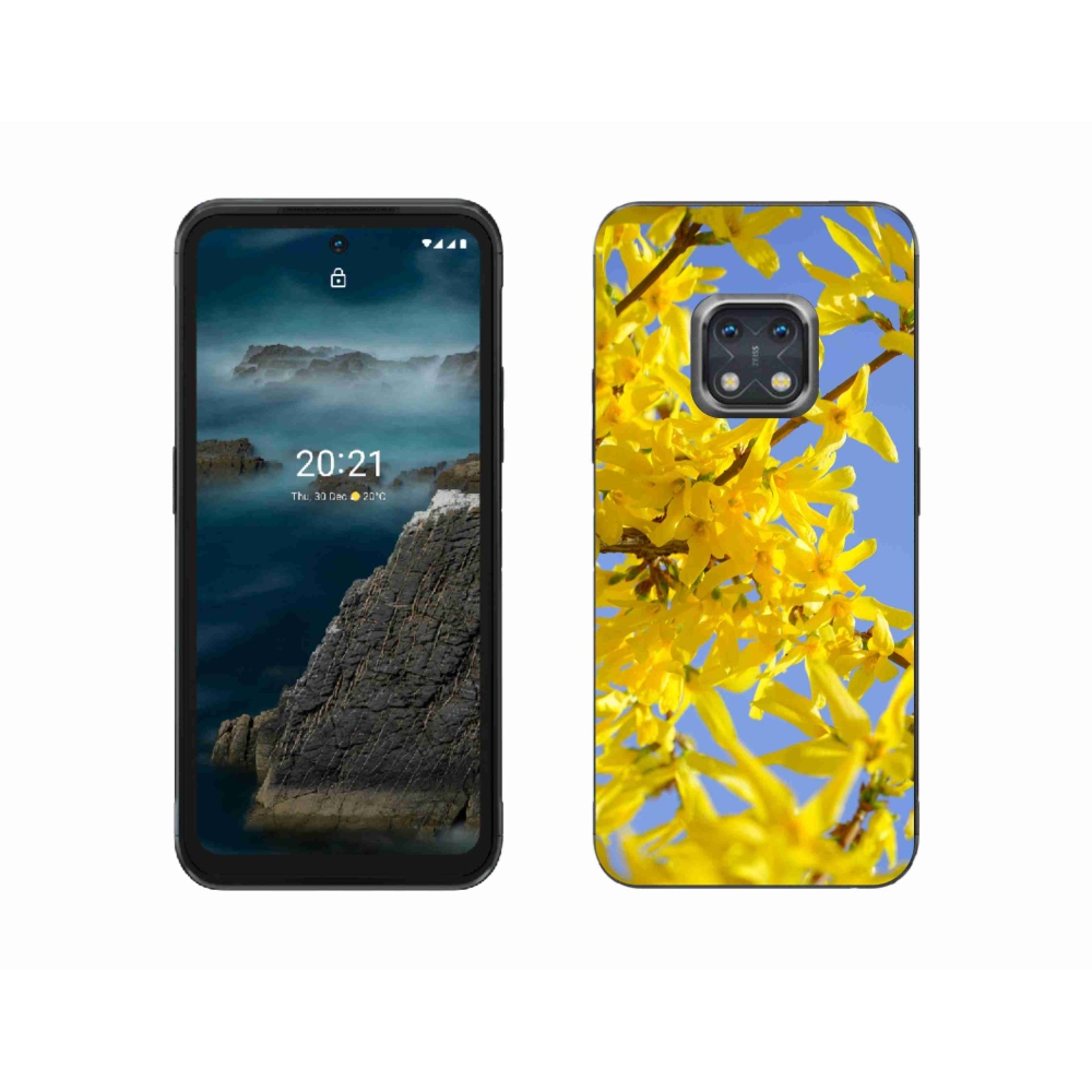 Gélový kryt mmCase na Nokia XR20 - žlté kvety