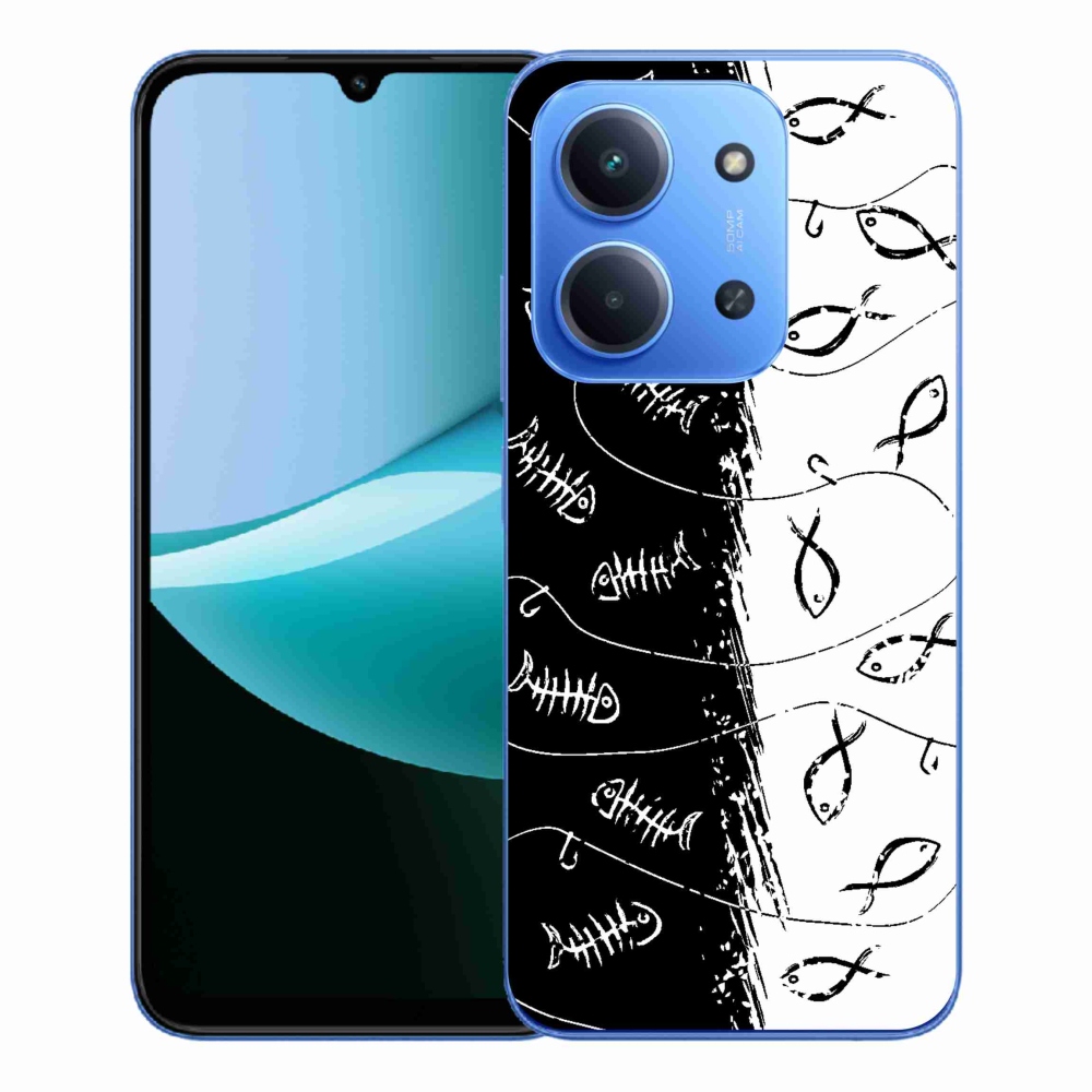 Gélový kryt mmCase na Xiaomi Redmi 15C 4G/5G (173mm) - kostry a rybky