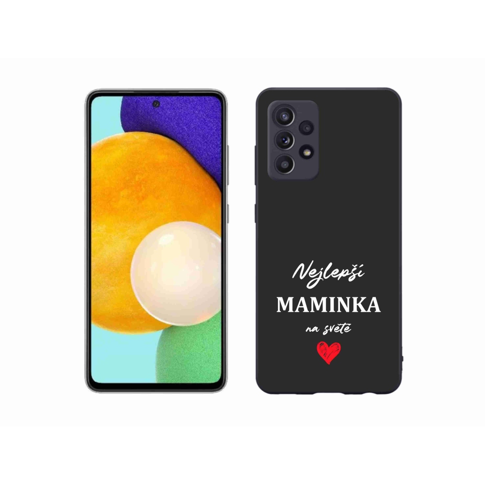 Gélový kryt mmCase na Samsung Galaxy A52/A52 5G - najlepšia mamička 1 čierne pozadie