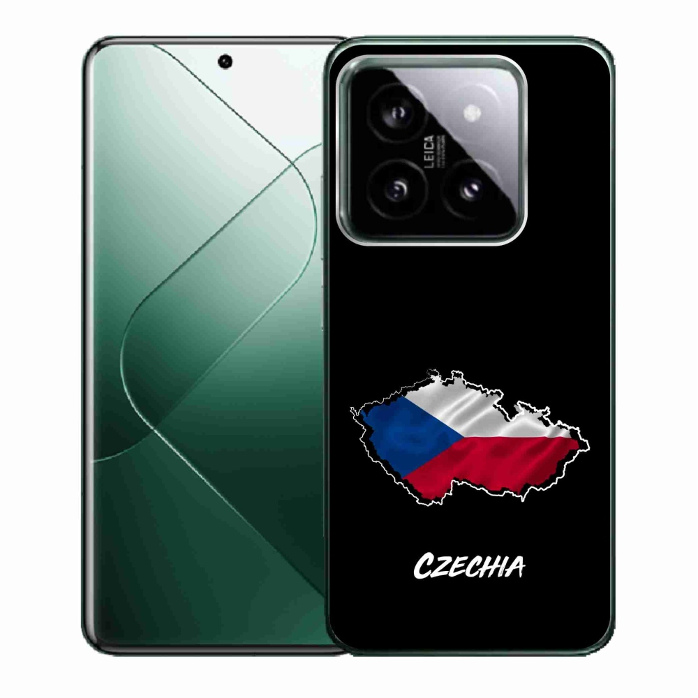 Gélový kryt mmCase na Xiaomi 14 - Czechia čierne pozadie