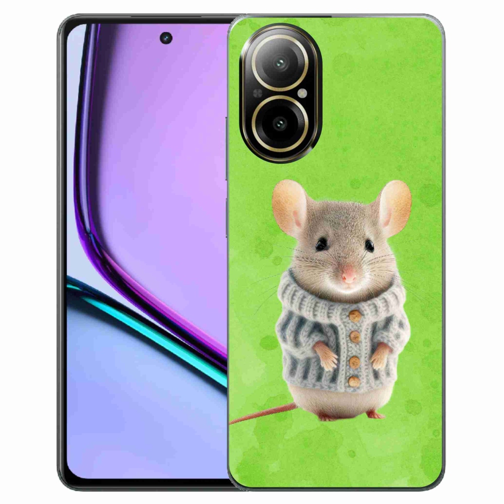 Gelový kryt mmCase na Realme C67 - myška ve svetru