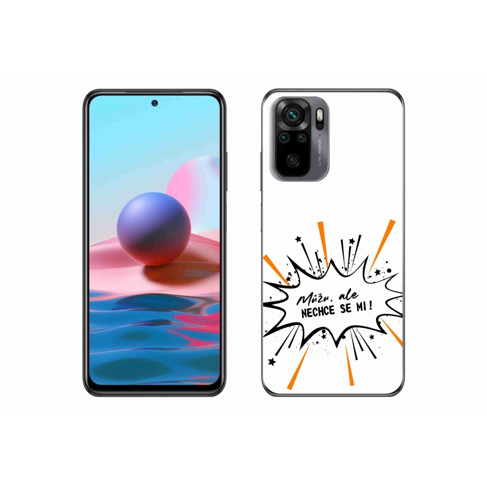 Gélový kryt mmCase na Xiaomi Redmi Note 10S - vtipný text 11 biele pozadie