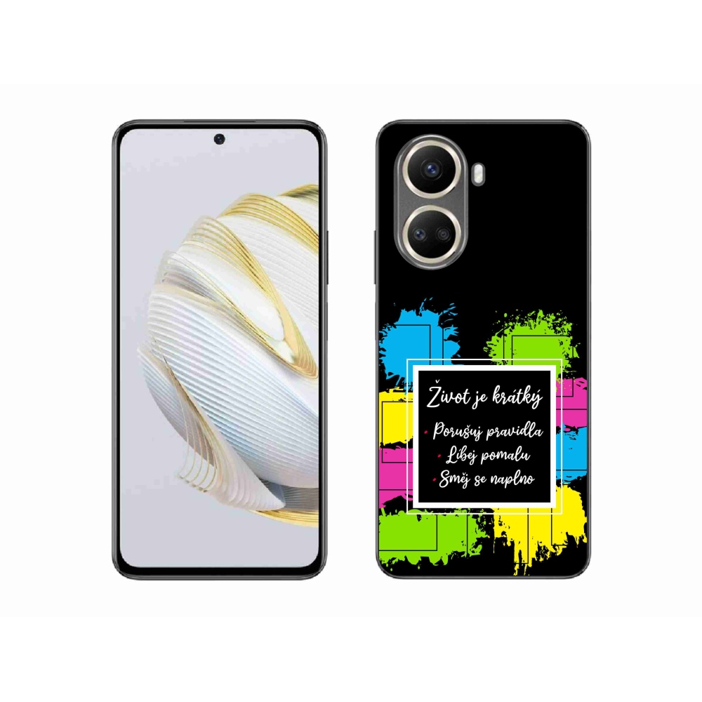Gélový kryt mmCase na Huawei Nova 10 SE - citát 5 čierne pozadie
