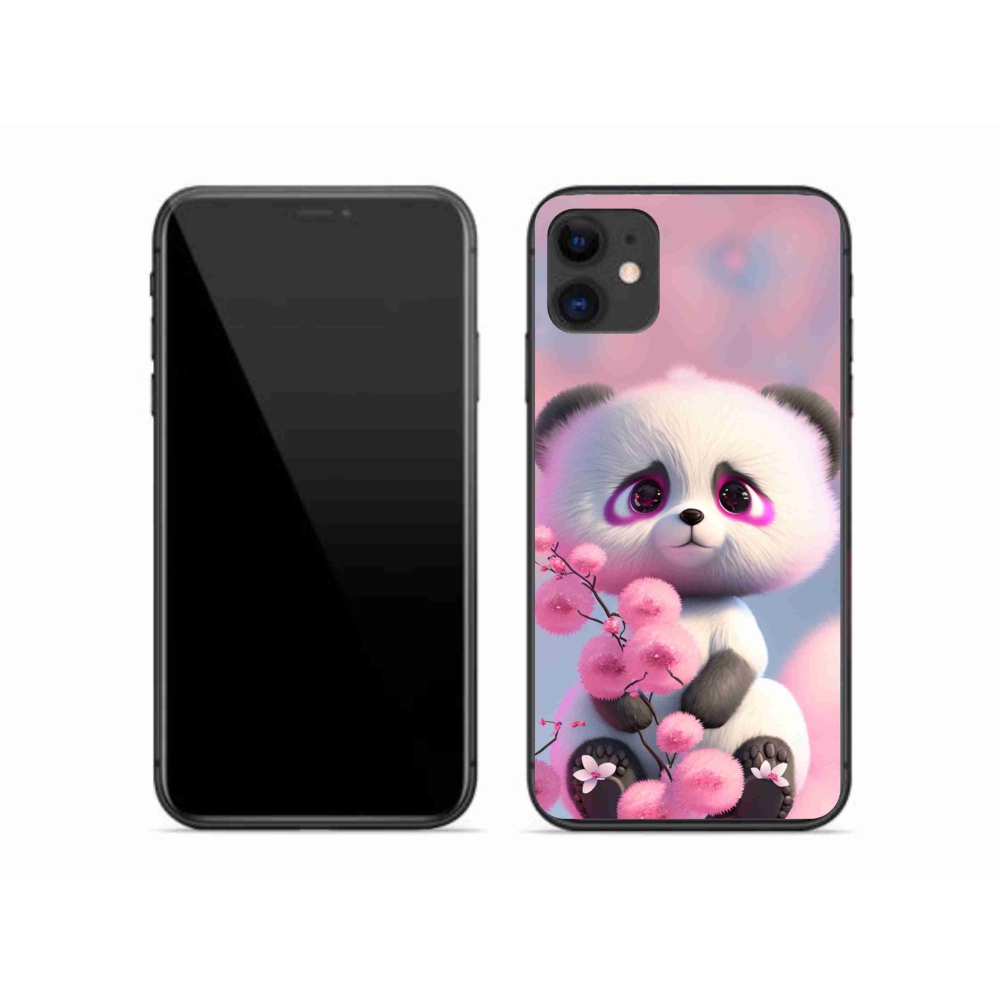 Gélový kryt mmCase na iPhone 11 - roztomilá panda 1