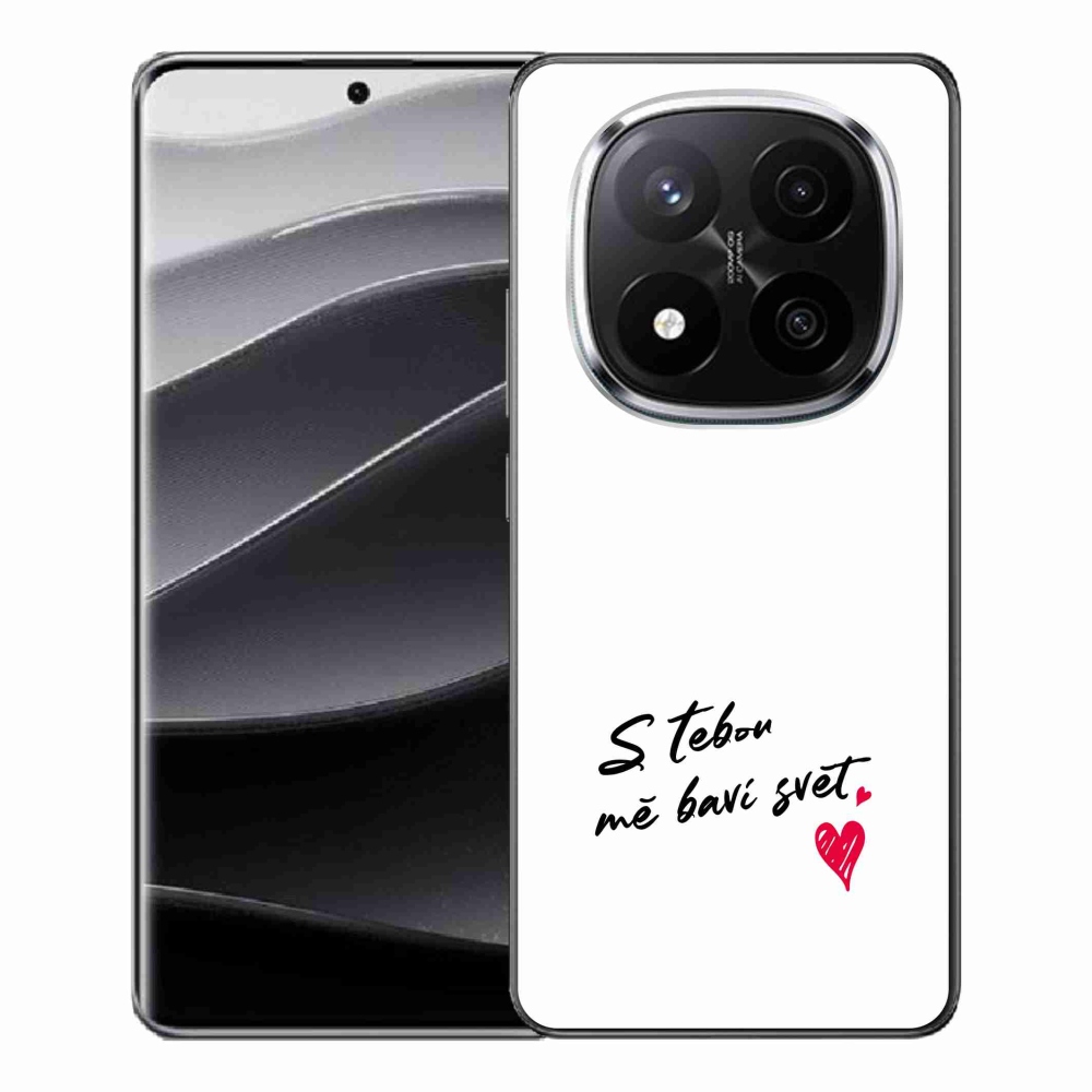 Gélový kryt mmCase na Xiaomi Redmi Note 14 Pro+ 5G - zamilovaný text 1 biele pozadie