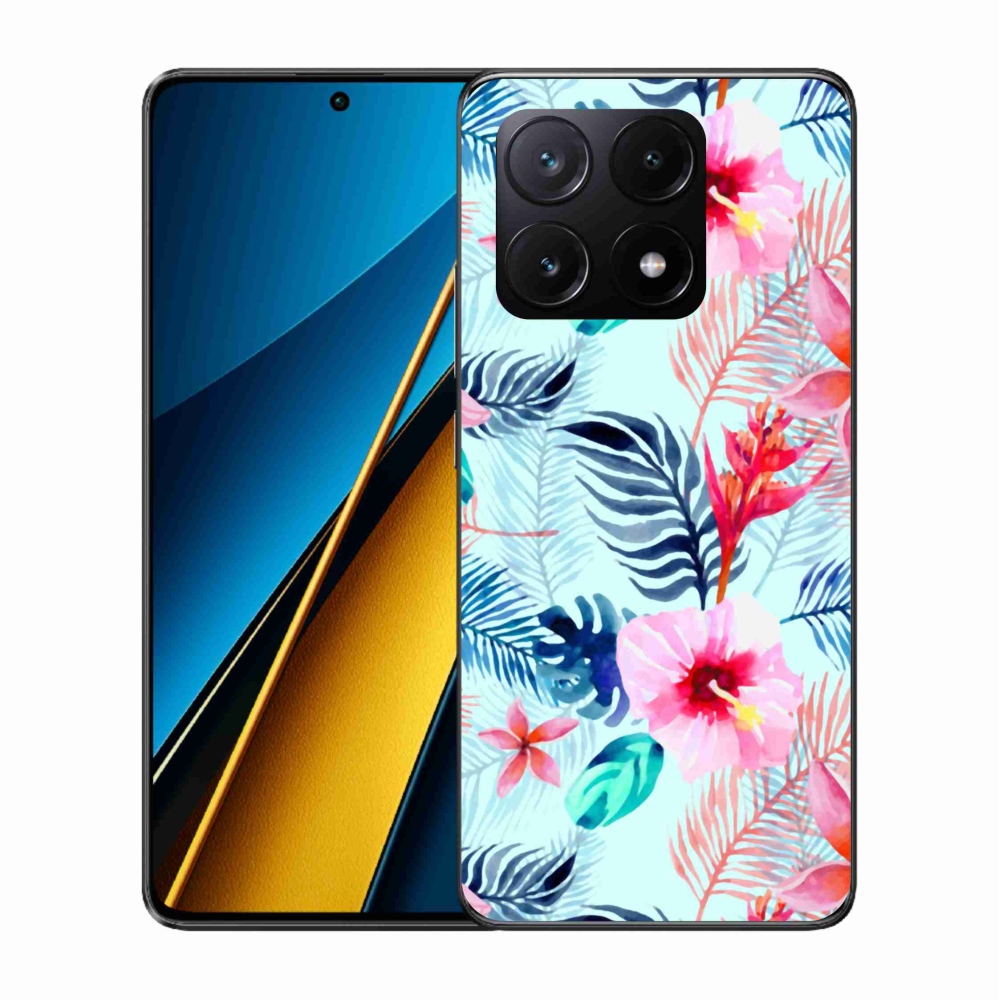 Gélový kryt mmCase na Xiaomi Poco X6 Pro 5G - kvety