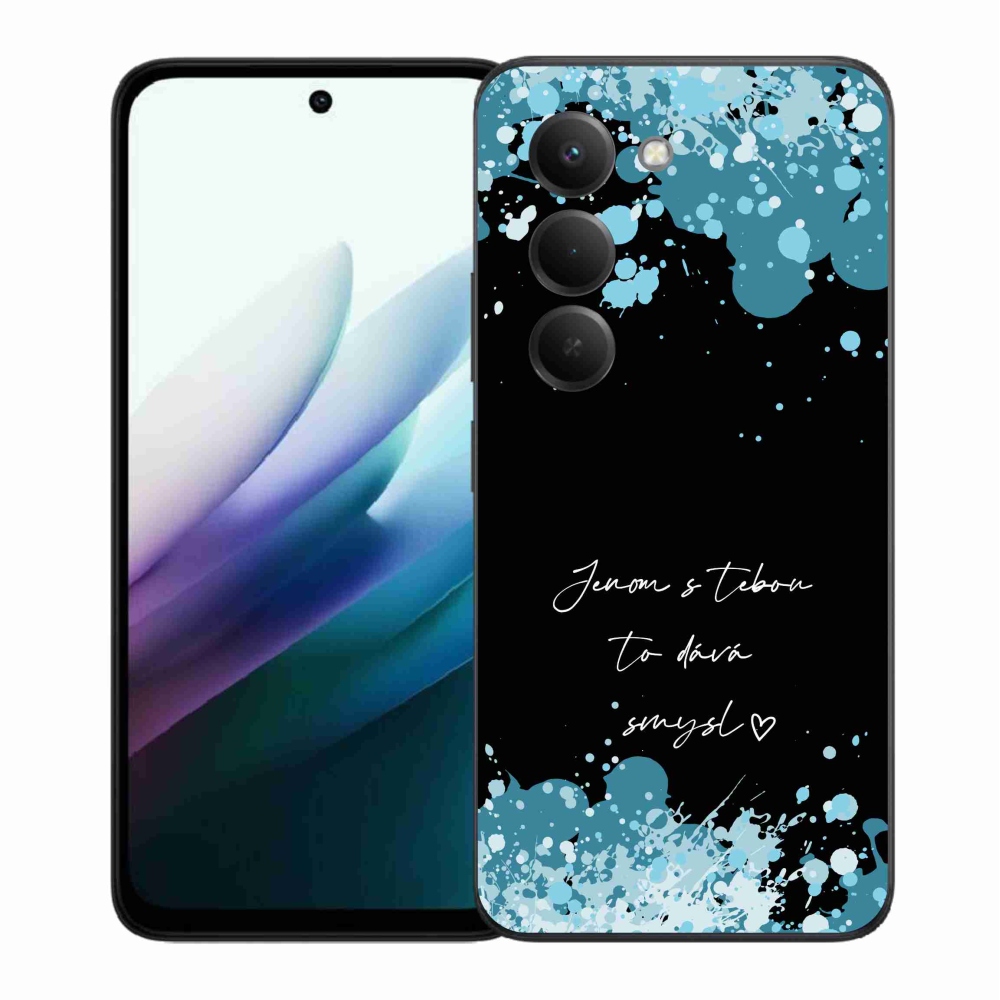 Gélový kryt mmCase na Xiaomi Redmi 15 4G/5G (171mm) - zamilovaný text čierne pozadie