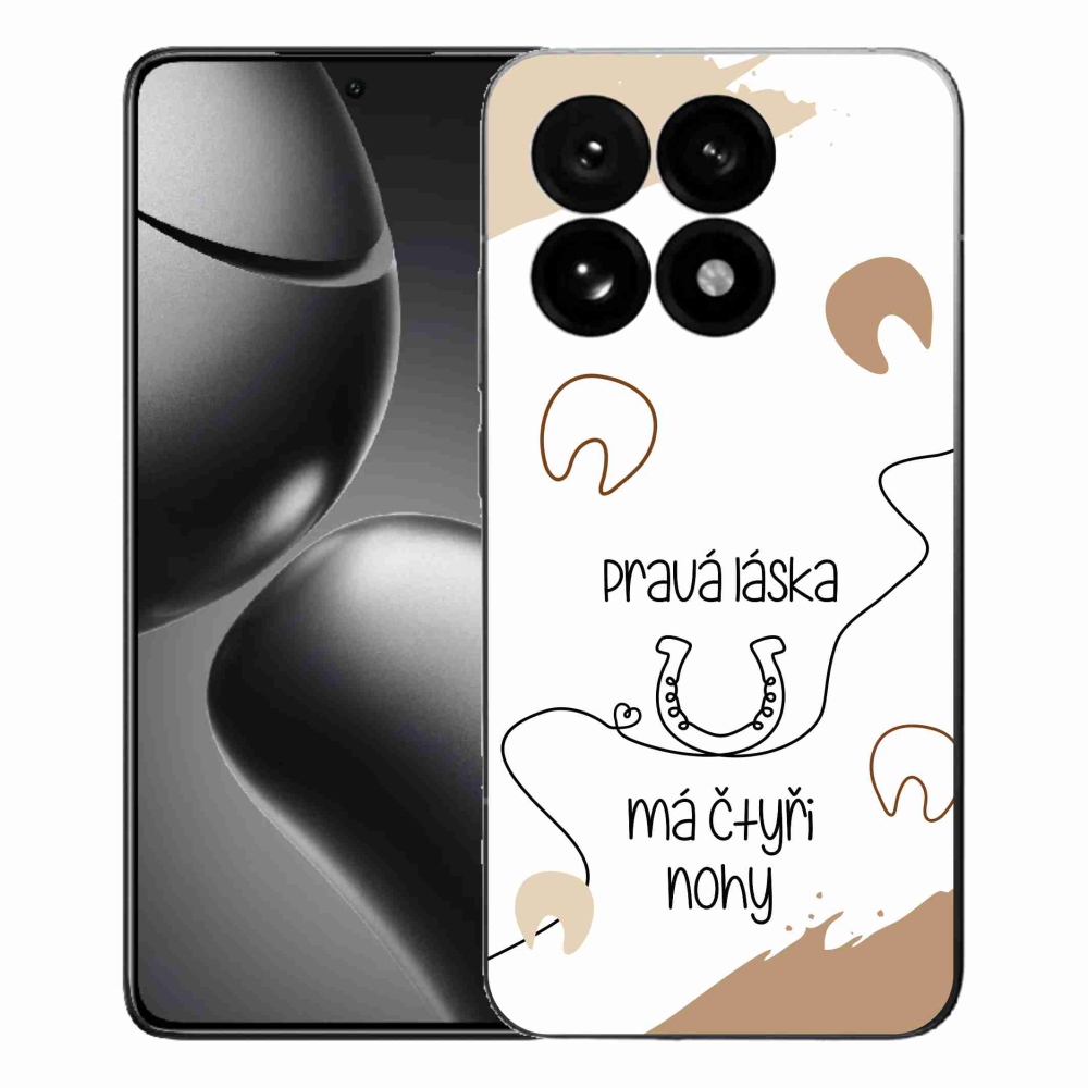 Gélový kryt mmCase na Xiaomi 15T - konský motív biele pozadie