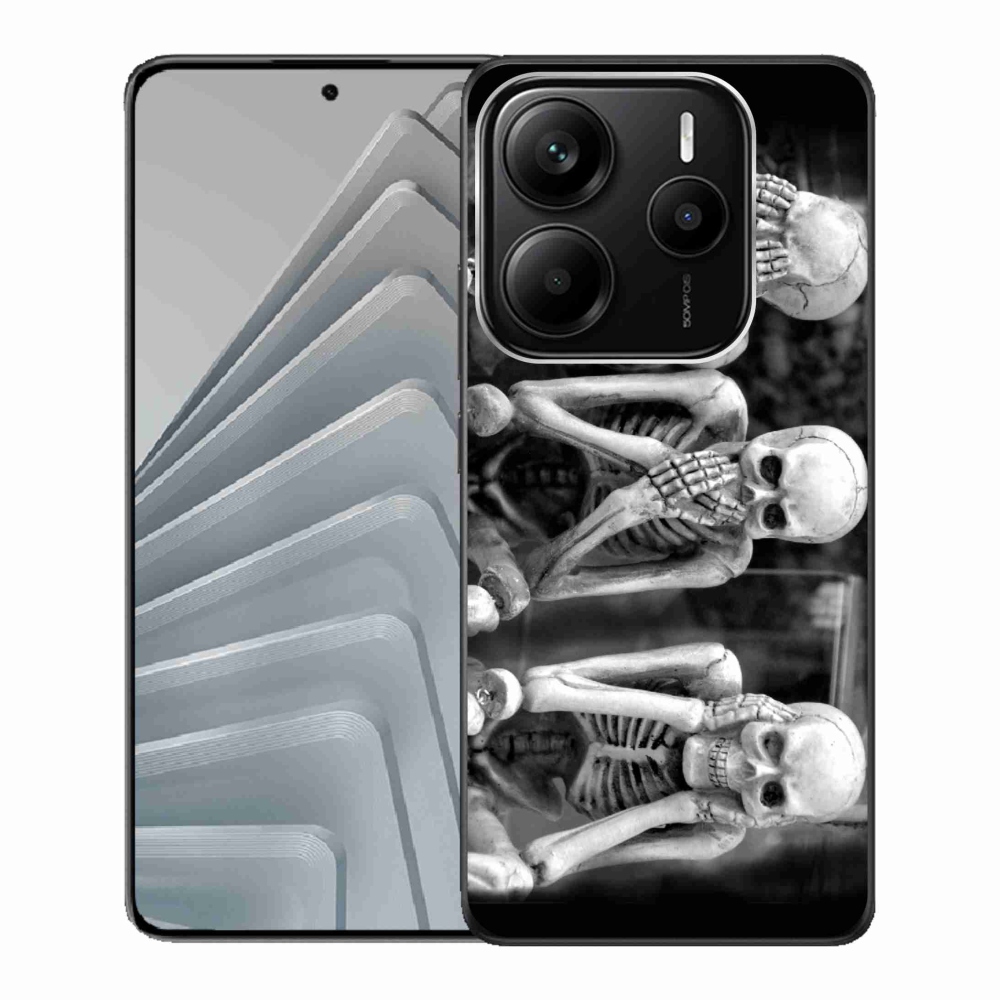 Gélový kryt mmCase na Xiaomi Redmi Note 14 5G - kostlivci