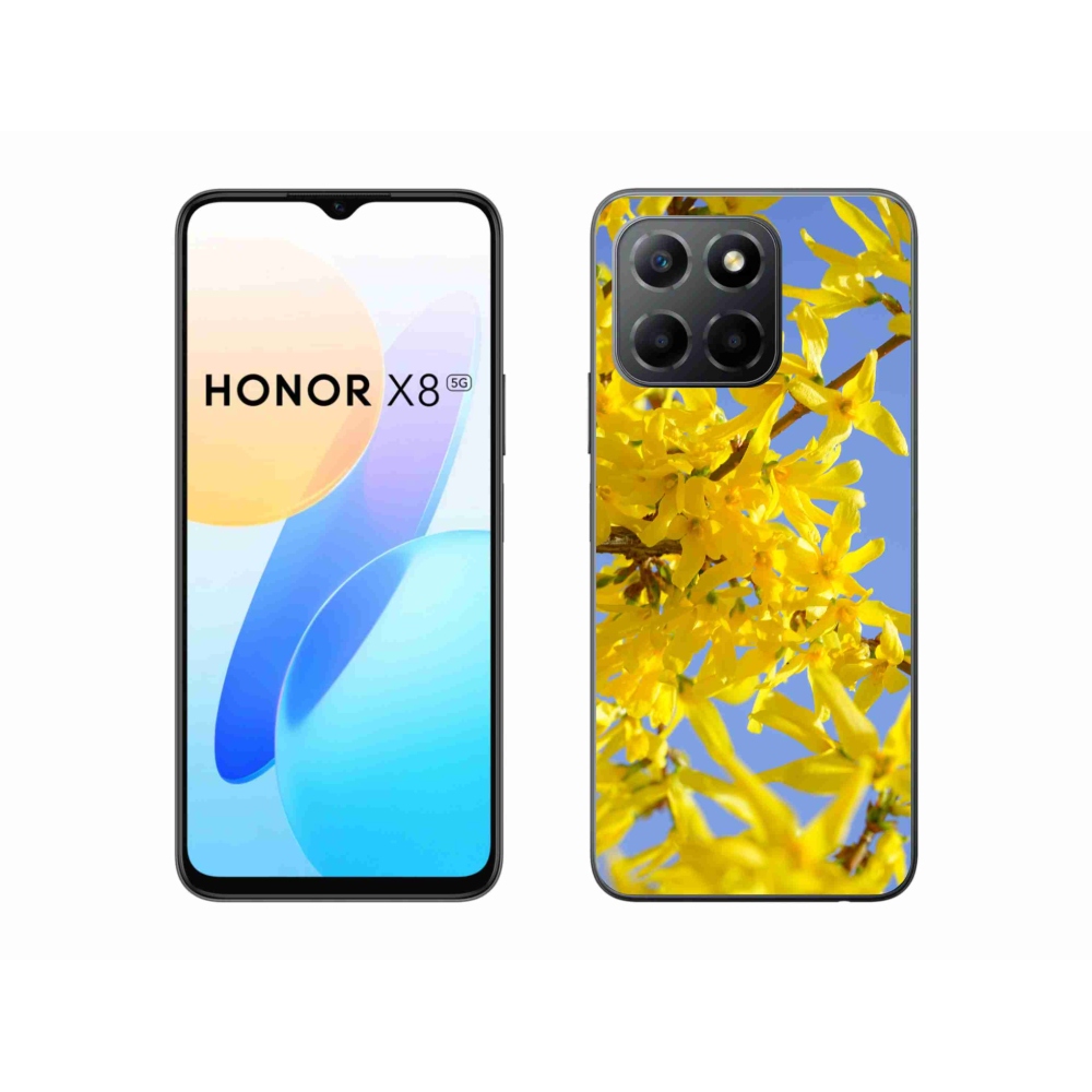 Gélový kryt mmCase na Honor X8 5G - žlté kvety