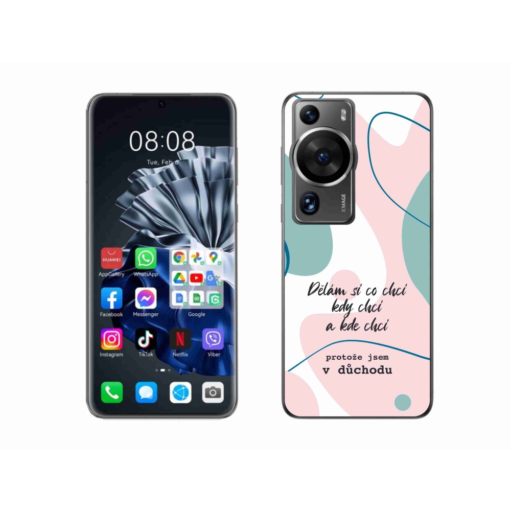 Gélový kryt mmCase na Huawei P60 Pro - vtipný text 10 biele pozadie
