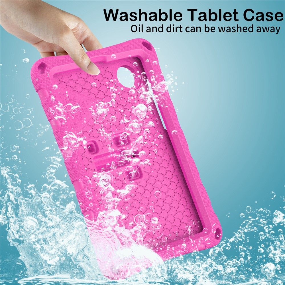 Kids Butterfly EVA odolné puzdro s popruhom na tablet Xiaomi Redmi Pad SE 8.7 - rose