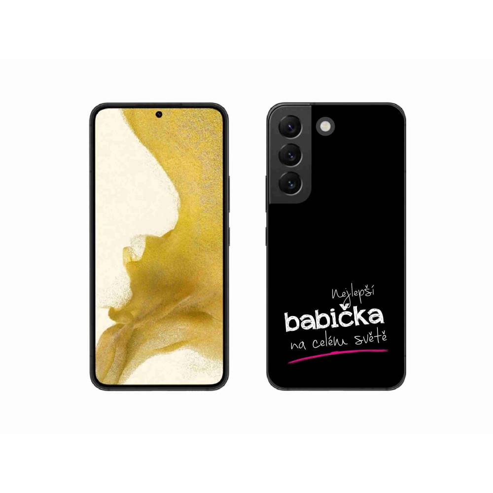 Gélový kryt mmCase na Samsung Galaxy S22 5G - najlepšia babička 4 čierne pozadie