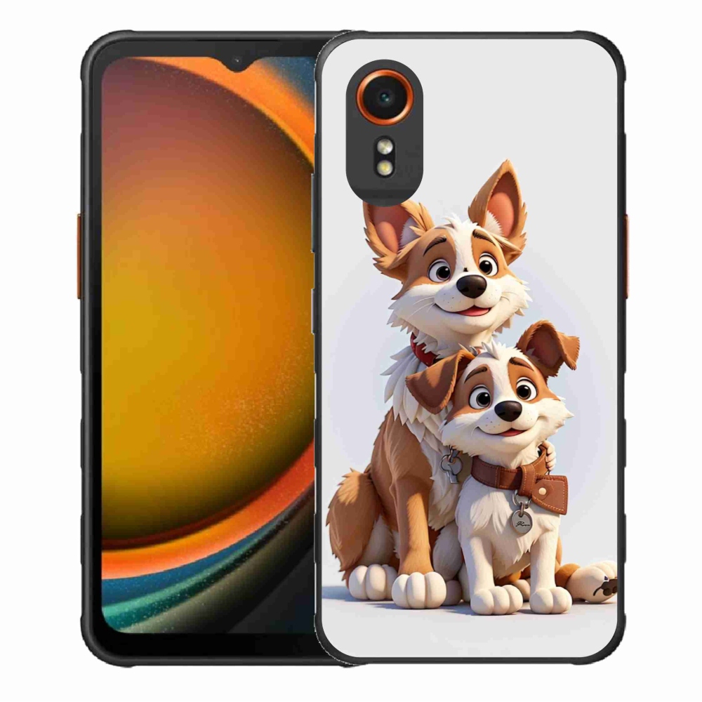 Gélový kryt mmCase na Samsung Galaxy Xcover 7 - kreslenie psy