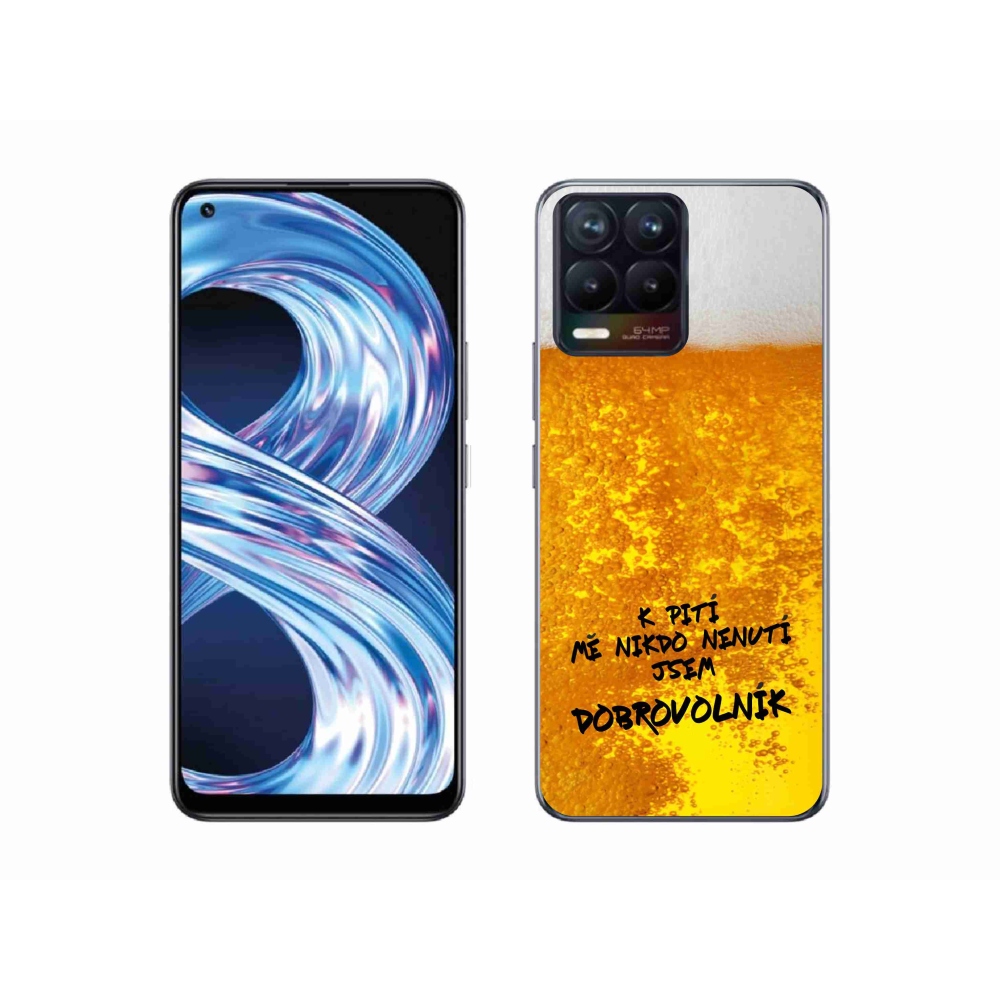 Gélový kryt mmCase na Realme 8 4G - pivný motív 4