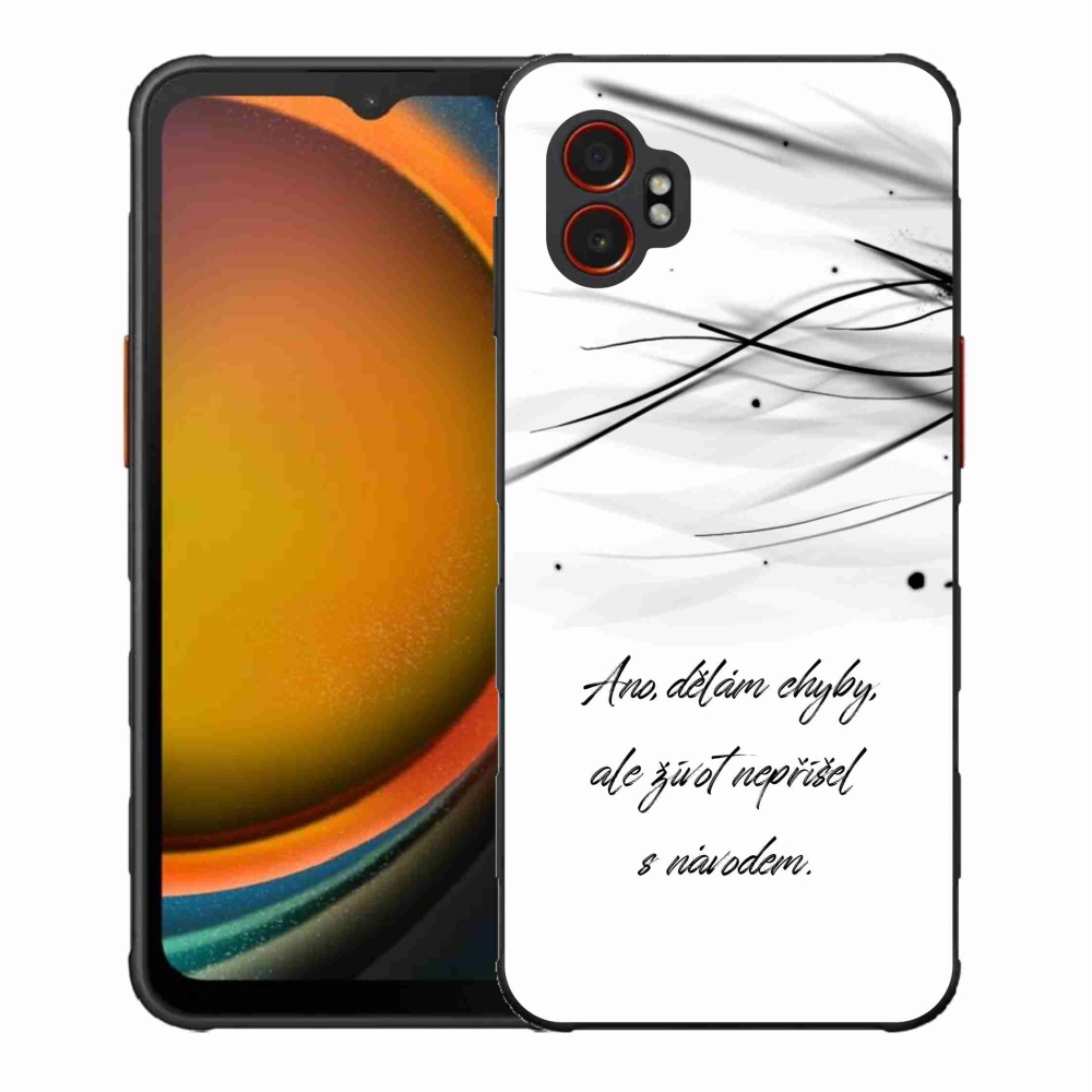 Gélový kryt mmCase na Samsung Galaxy Xcover 7 Pro - citát biele pozadie