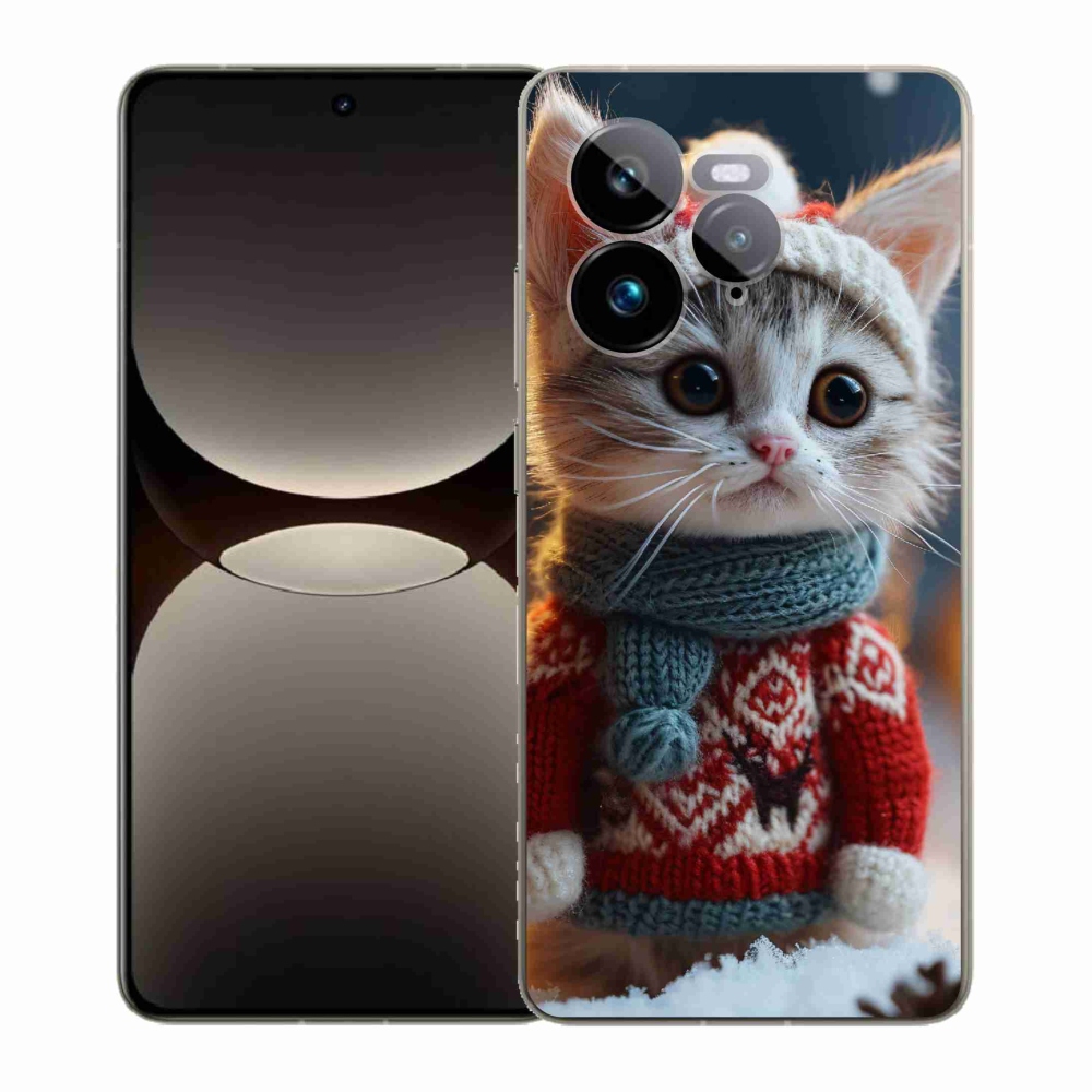 Gélový kryt mmCase na Realme GT 7 Pro 5G - mačiatko vo svetri
