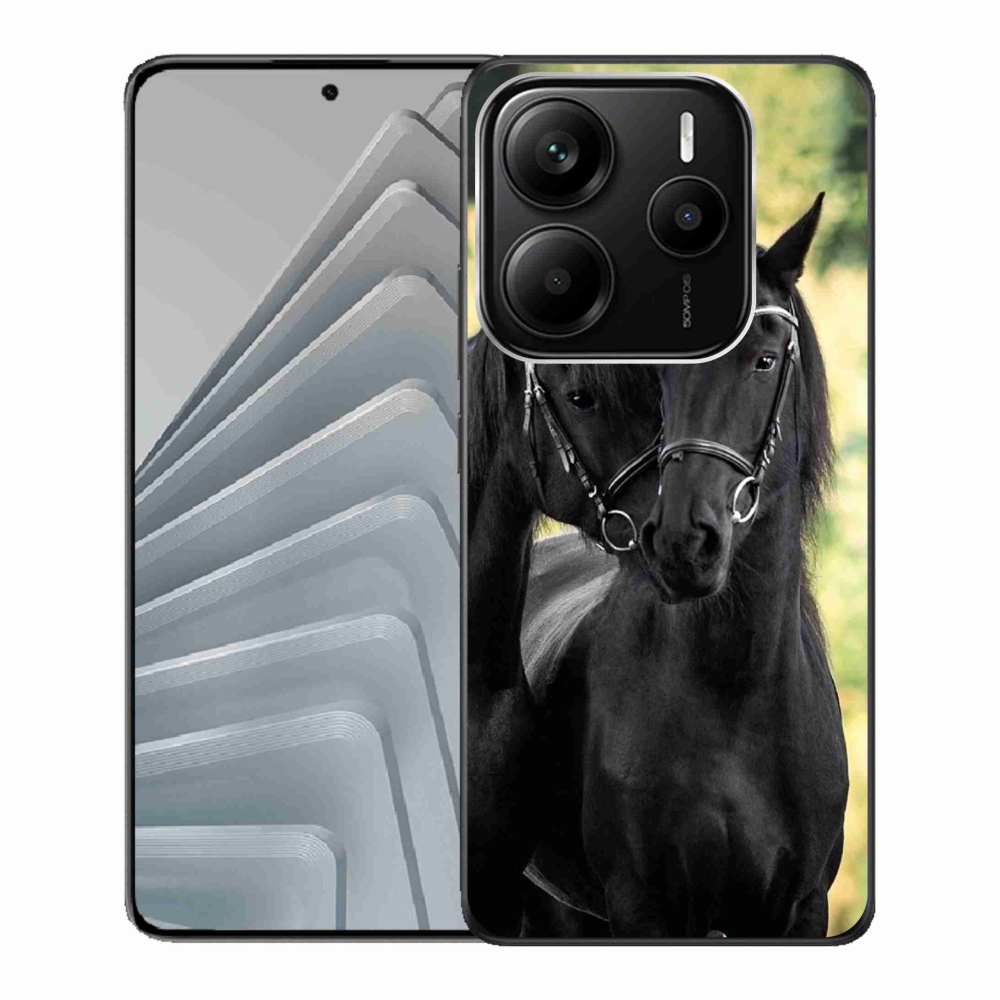 Gélový kryt mmCase na Xiaomi Redmi Note 14 5G - dva čierne kone