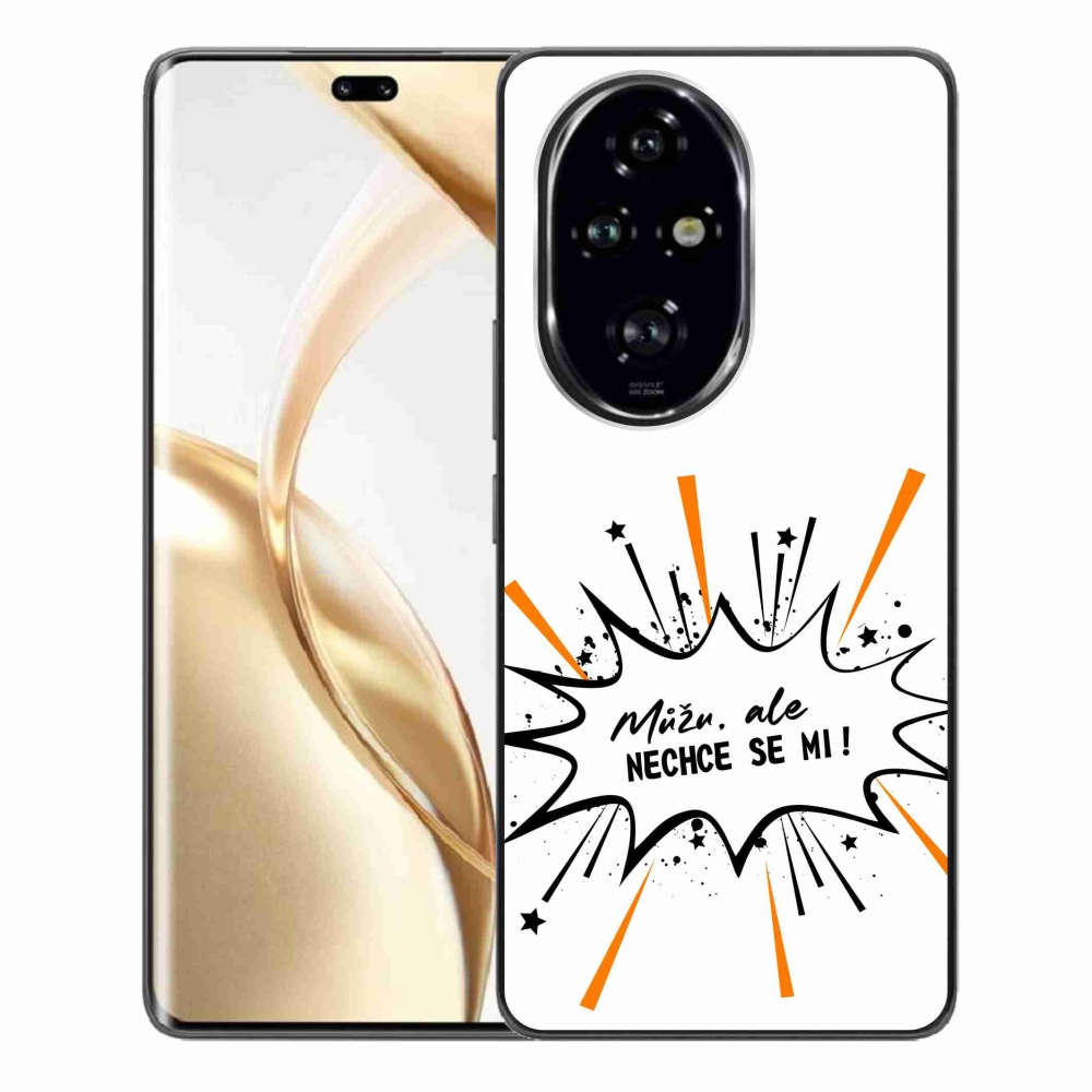 Gélový kryt mmCase na Honor 200 Pro 5G - vtipný text 11 biele pozadie