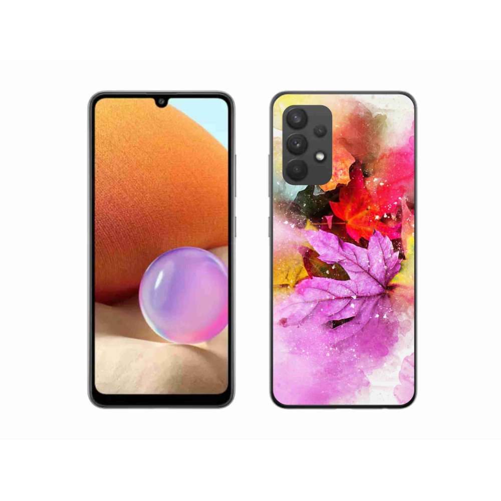 Gélový kryt mmCase na Samsung Galaxy A32 4G - farebné listy