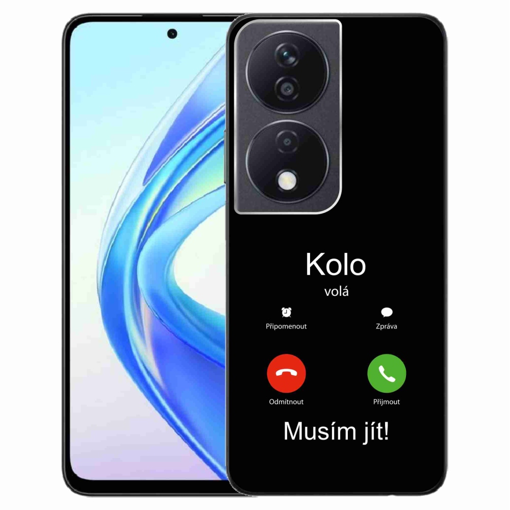 Gélový kryt mmCase na Honor X7b/Honor 90 Smart - bicykel volá čierne pozadie