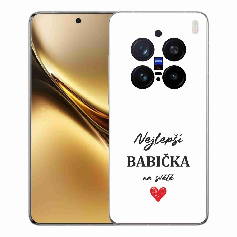 Gélový kryt mmCase na Vivo X200 Pro 5G - najlepšia babička 1 biele pozadie