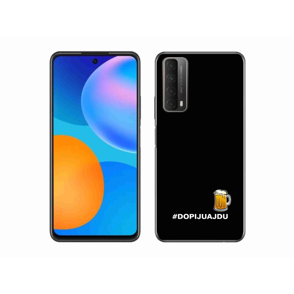 Gélový kryt mmCase na Huawei P Smart (2021) - pivný motív 1 čierne pozadie