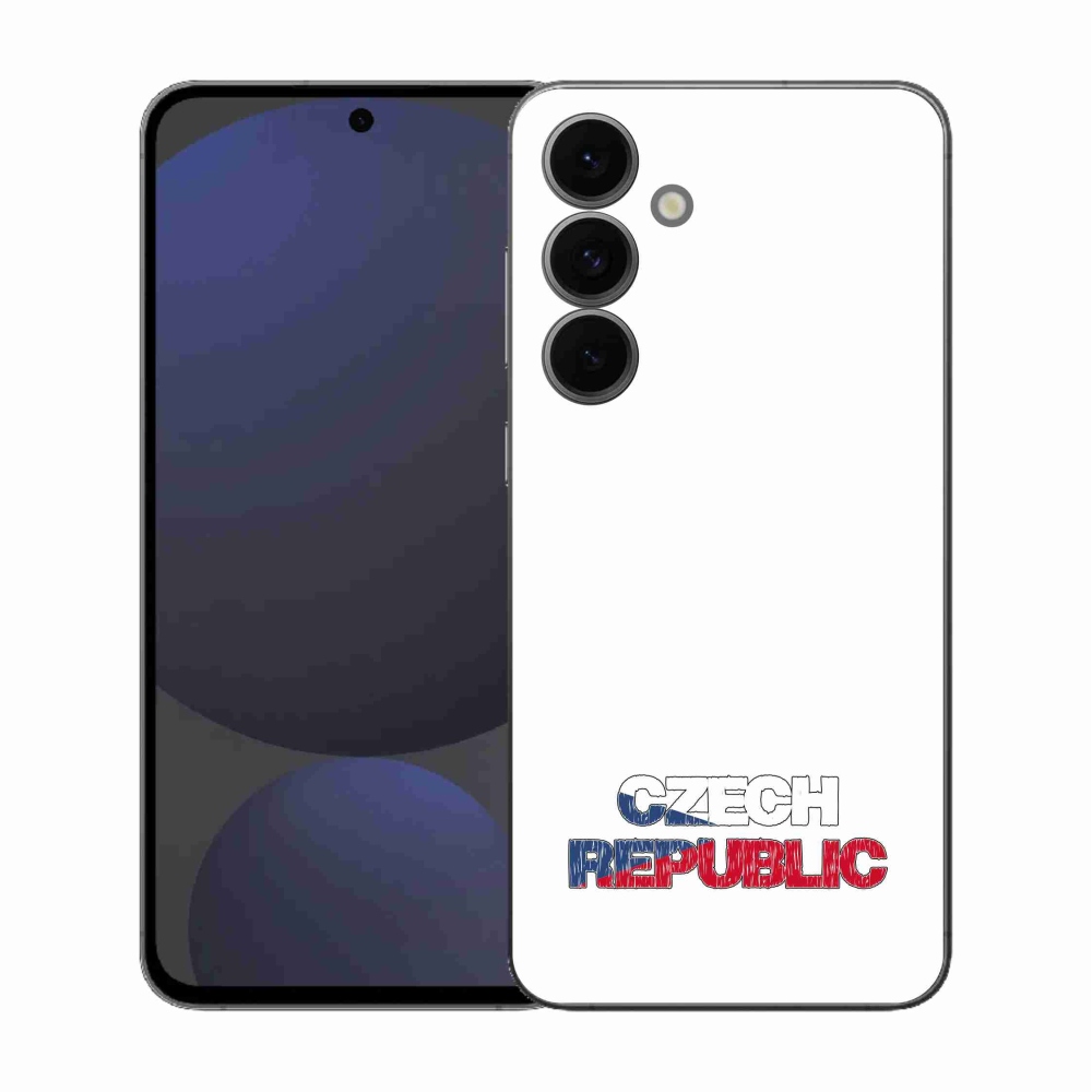 Gélový kryt mmCase na Samsung Galaxy S25 FE - Czech Republic biele pozadie