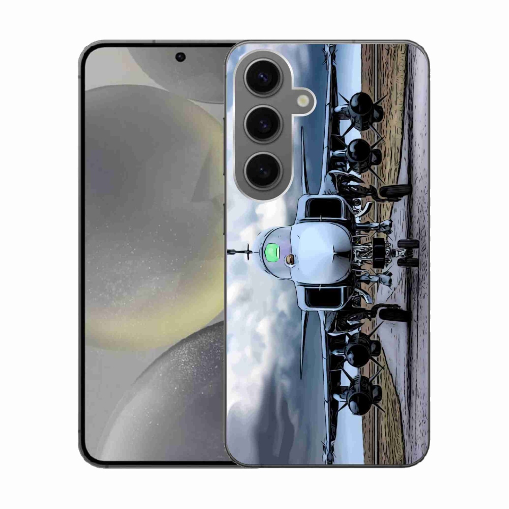 Gélový kryt mmCase na Samsung Galaxy S24 - vojenské lietadlo