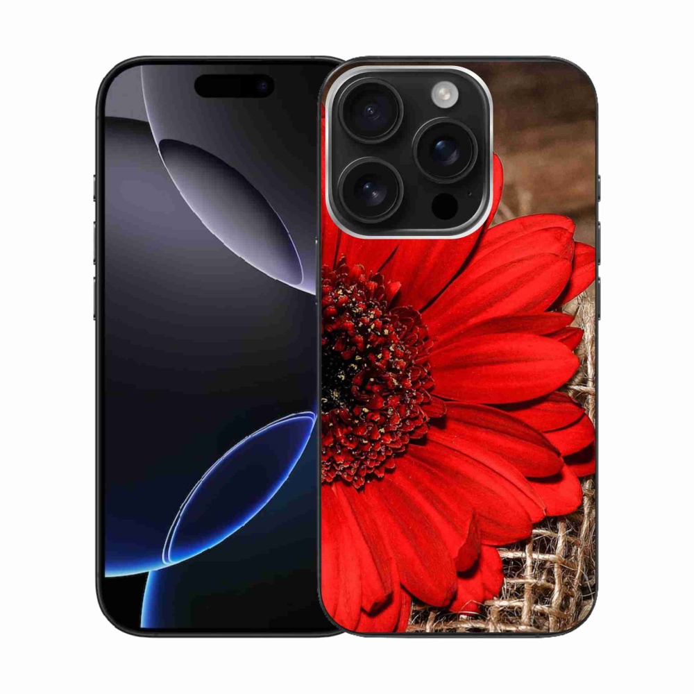 Gélový kryt mmCase na iPhone 16 Pro - gerbera