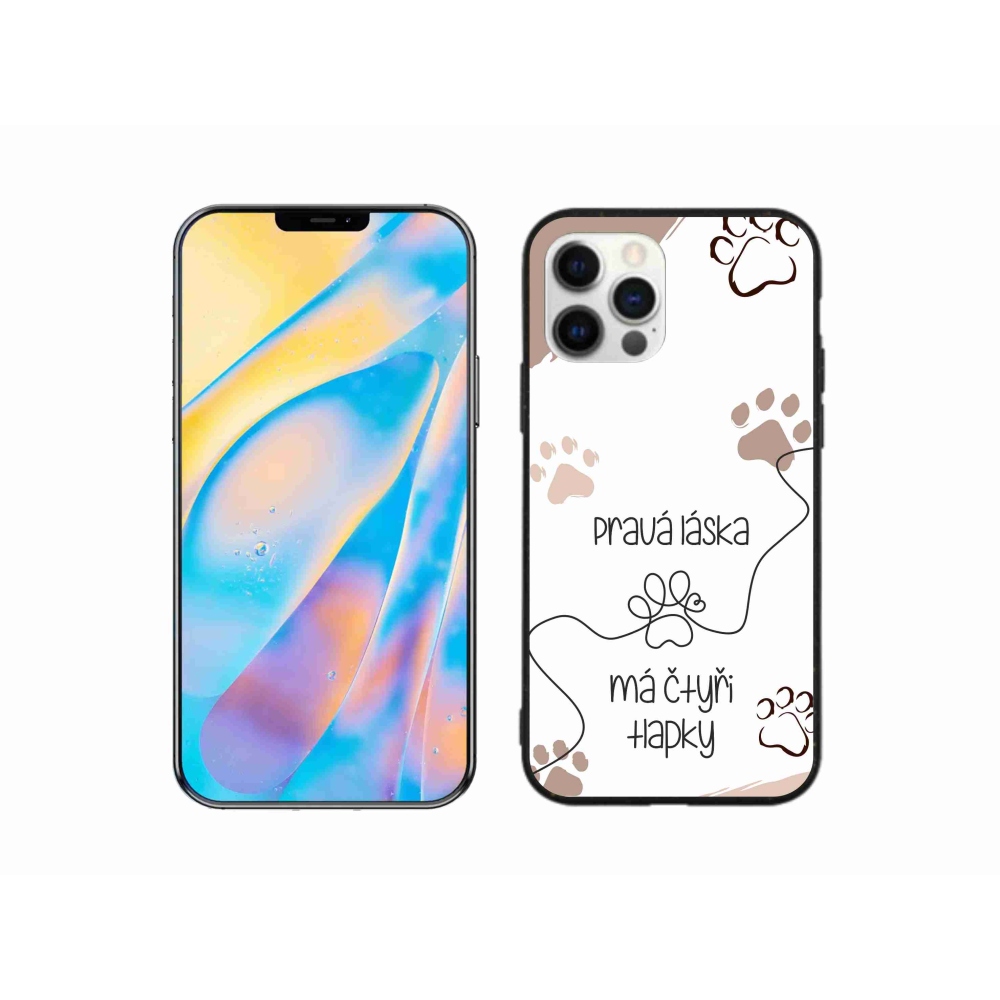 Gélový kryt mmCase na iPhone 12 - psí motív 1 biele pozadie