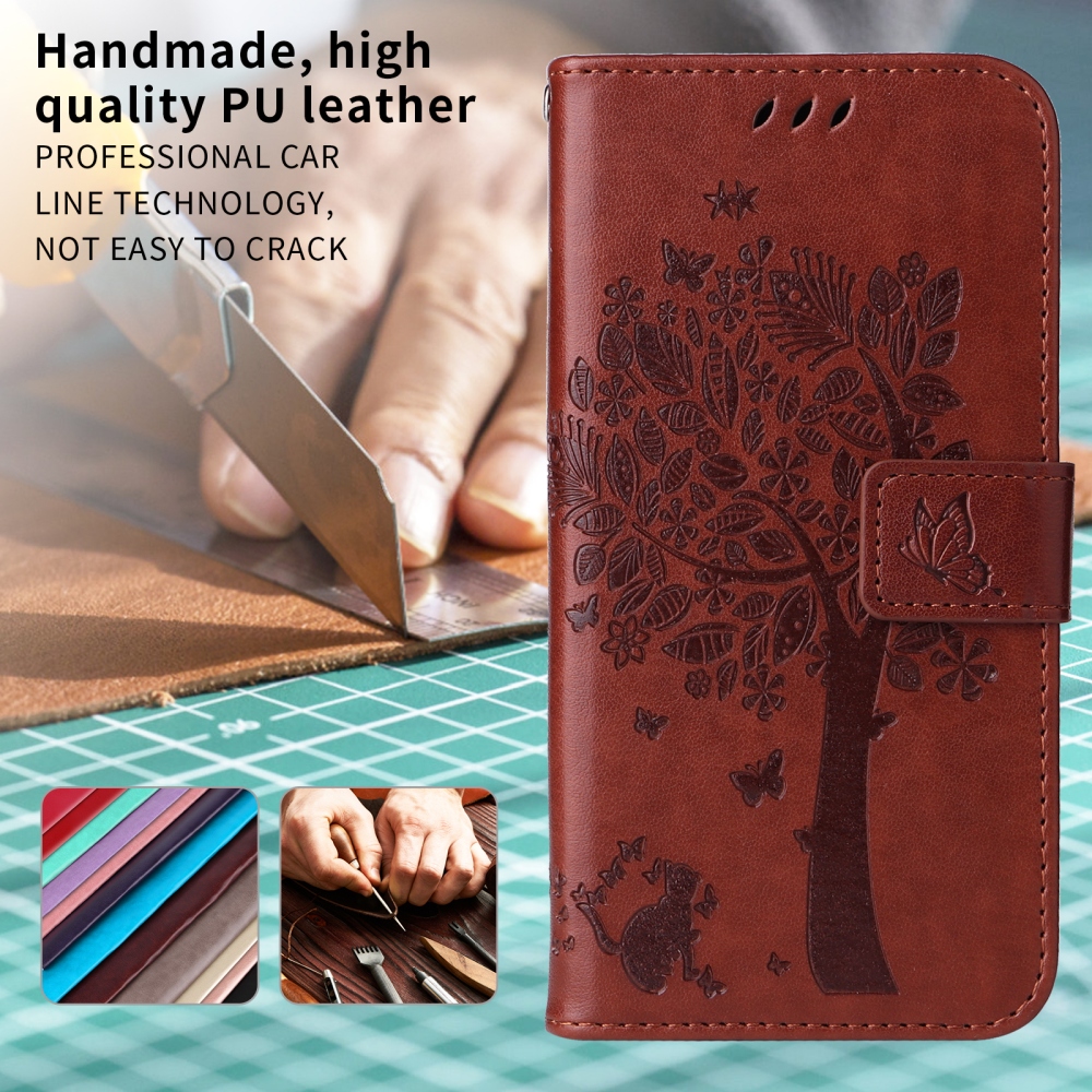 Trees knižkové púzdro na iPhone 17 - hnedé