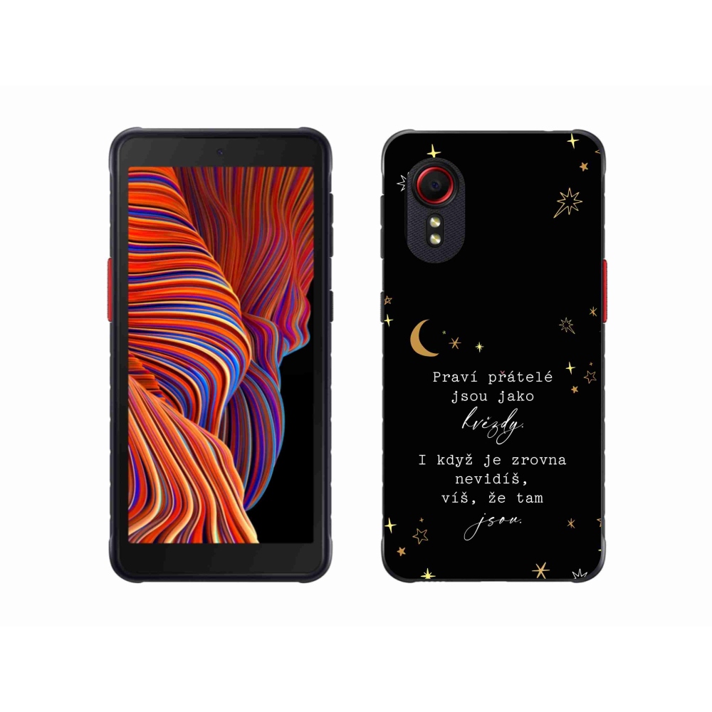 Gélový kryt mmCase na Samsung Galaxy Xcover 5 - citát 6 čierne pozadie
